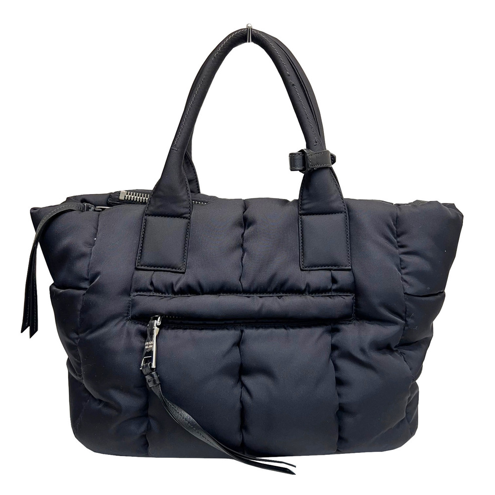 Prada Tessuto Bomber tote black quilted Shoulder Bag